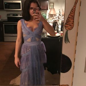 Purple Lace and Ruffles Gown